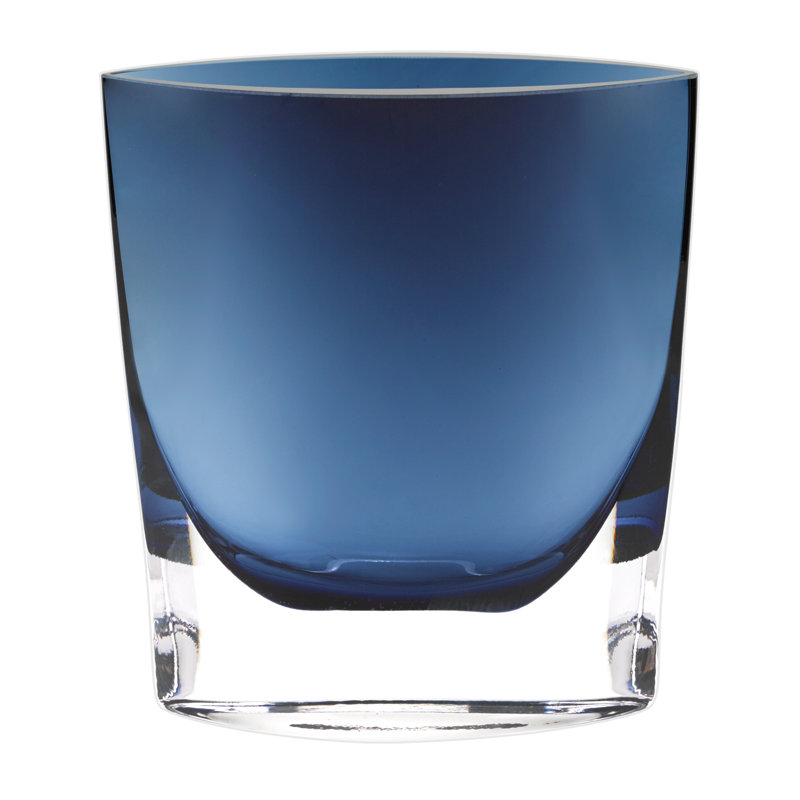 Vase de table en verre 8 po Menzel, Bleu foncé