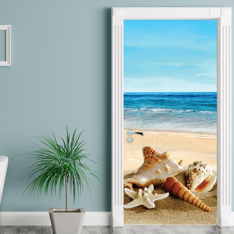 Beach Door Sticker