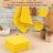 Dish Towels|Kitchen Dish Cloths Two-Sided Waffle Terry|12x12 Inches 100% Cotton Dish Rags Washing Dishes|Super Absorbent Reusable Quick Drying Dish Towels|Spring Easter Basket Decor| 6-Pc Set-Orange-1387480078-1387480065