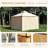 Steel Outdoor Patio Gazebo With Polyester Privacy Curtains, Two-Tier Roof For Air, & Large Design
