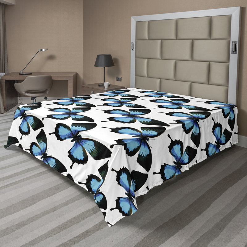 Drap plat Ambesonne Spring, Drap plat pour très grand lit californien