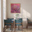 Abstrait art floral botanique moderne rouge et rose-102833111-102833114