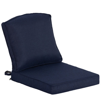 20" x 21.5" Outdoor Deep Seat Cushion Set, Water Resistant Patio Cushions with Strap (Set of 2)