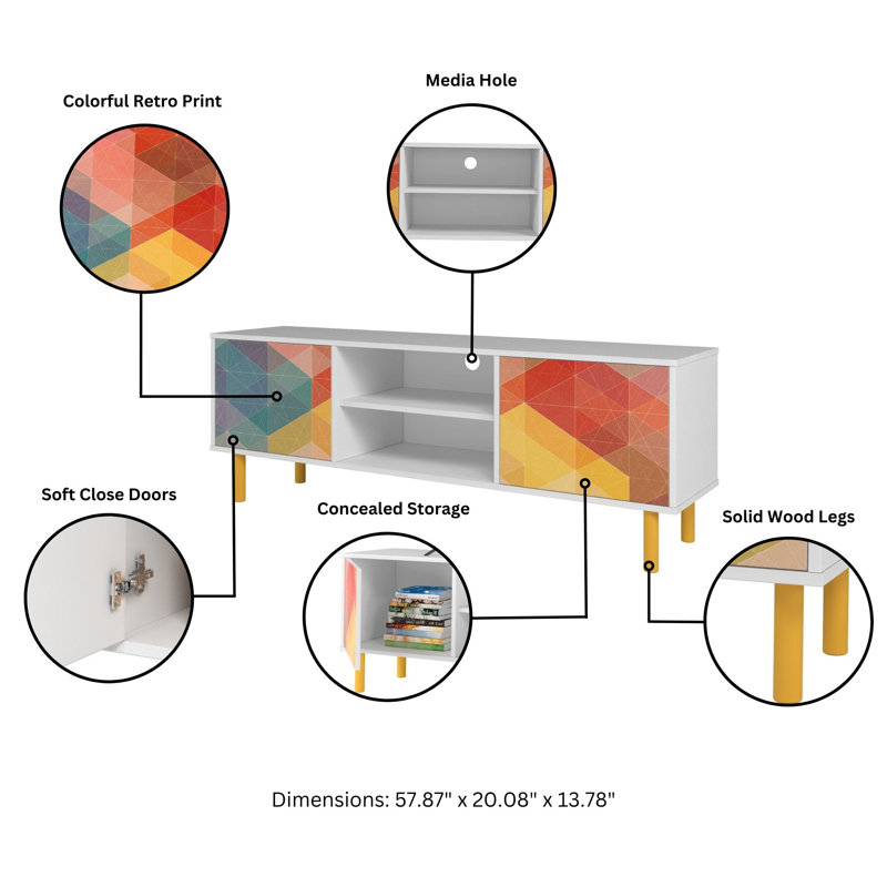 Kamilya 57.87'' W Storage Credenza