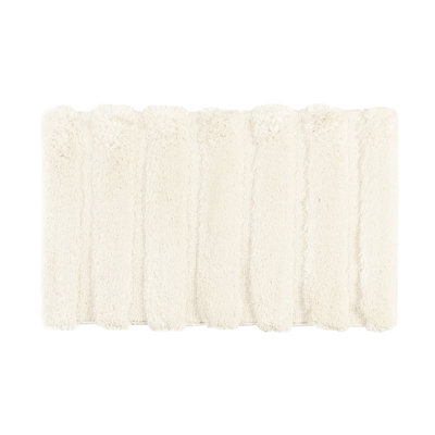 Tapis de bain l 21 po x L 34 po, 100% rayé, teint, antidérapant, facile à laver, salle de bain 21 x 34 po, dossier antidérapant Macro-Spun