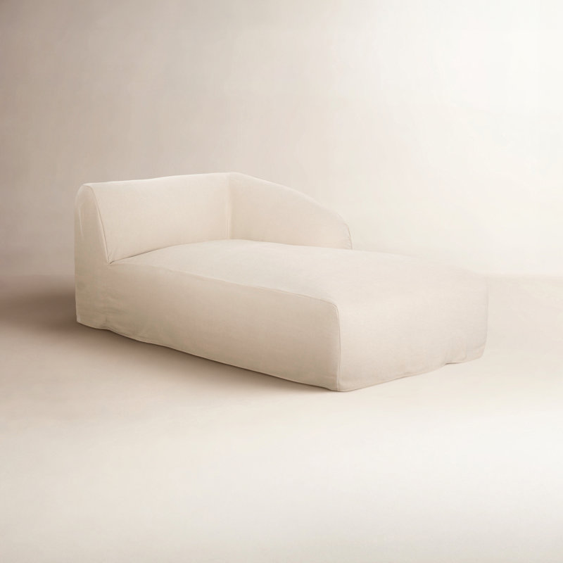 Isla Right Arm Facing Chaise Mocha, Cream Veil Canvas