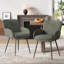 Upholstered Chenille Dining Chairs With Metal Legs-370718501-370718496