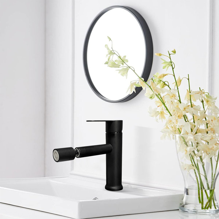 360-degree Swivel Sprayer Bathroom Faucet Head Splash-proof,dual Function 2 Water Flow Sprayer Modes Faucet,matte Black