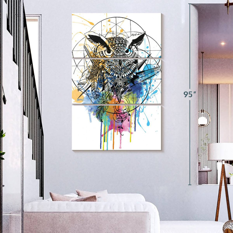 Brampt Boho Owl, 32" H x 20" W