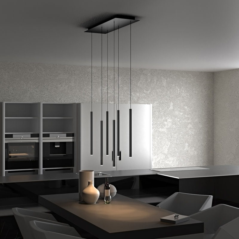 Baileyton 6 - Light Kitchen Island Pendant, Black