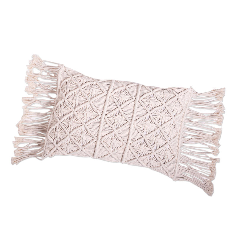  Housse de coussin en coton Fringe