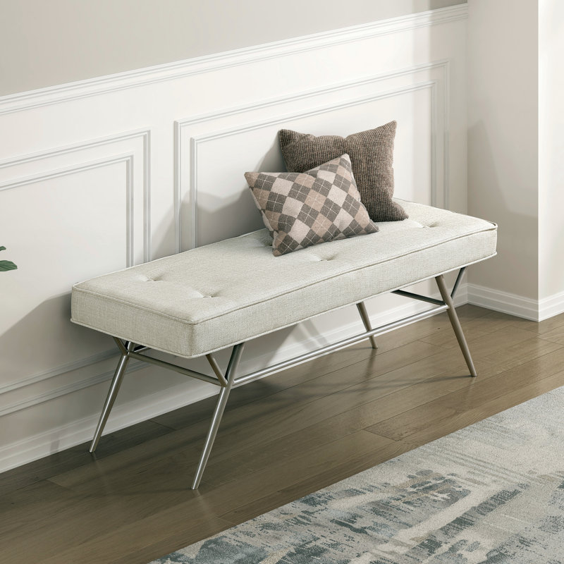 Banc contemporain tapissier Beige