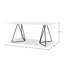 Glass Top Metal Base Dining Table-582470601