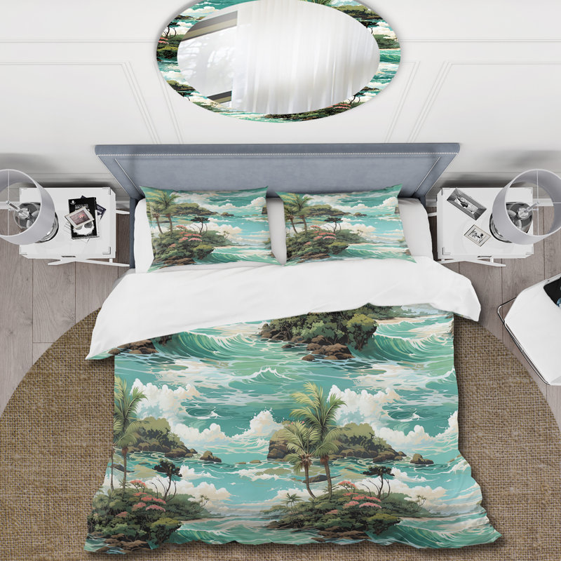 Literie Island Dreamland, Housse de couette pour très grand lit et 2 très