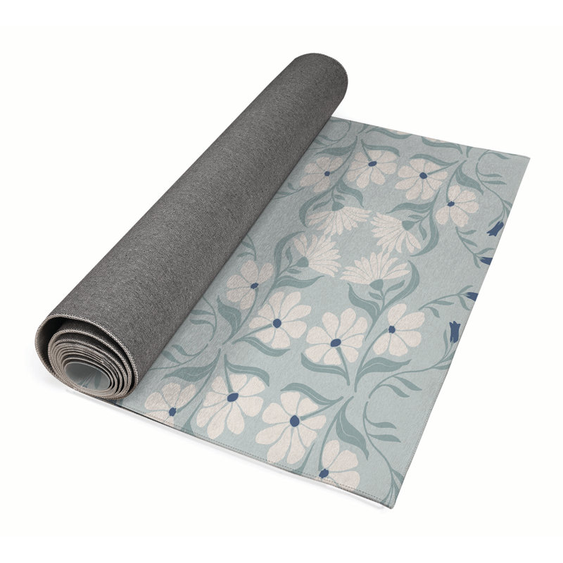 Groovy Flowers Area Rug, Runner 2'6" x 8'