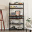 Blanken 90cm Metal Standard Baker's Rack with Microwave Compatibility with Wine Bottle Storage