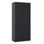 Armoire de rangement en métal 71 po H, armoire verrouillable en acier noir avec portes et 3 tablettes, armoires hautes-1407435549