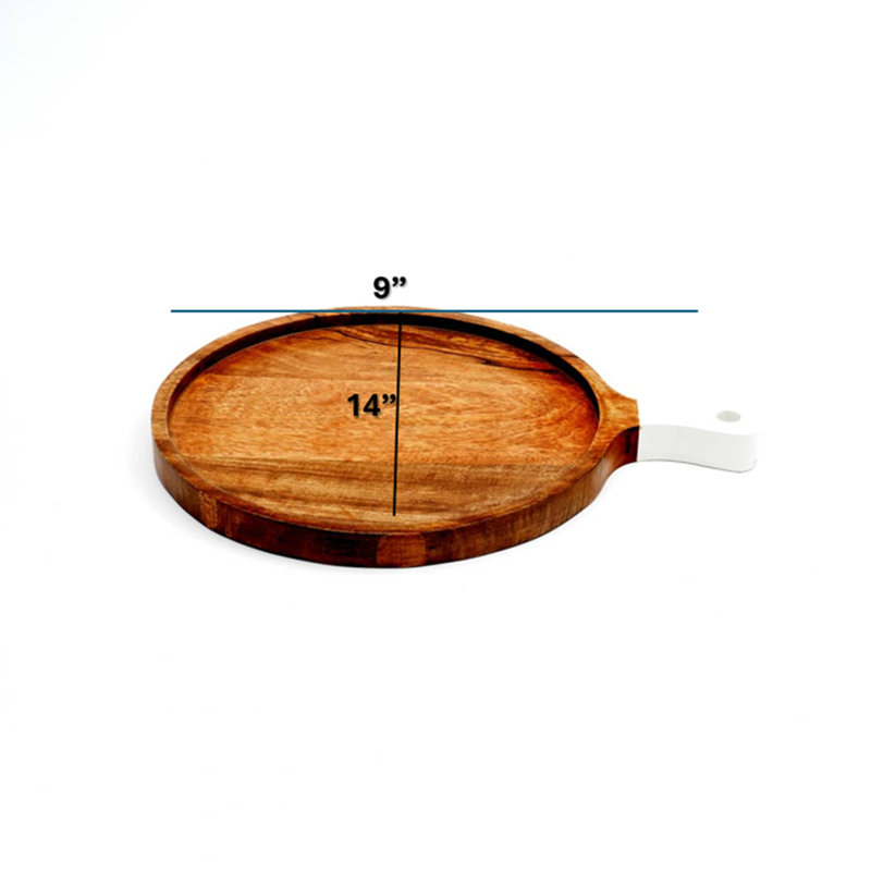 Handcrafted Wooden Cheese Board – 14x9"