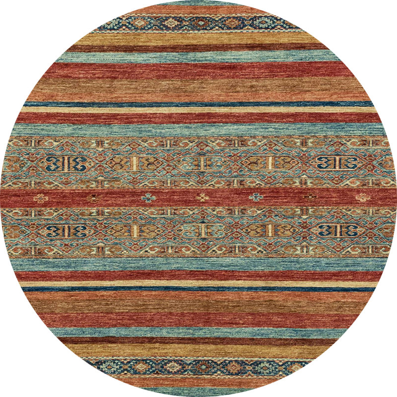 Abstract Indoor Rug, Round 5'