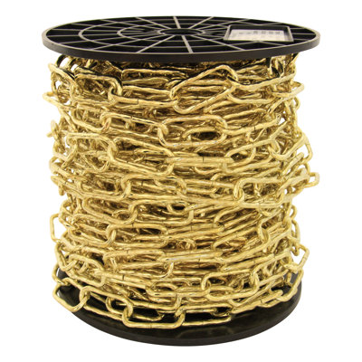 Round Decorative Solid Steel Twist Rope Link Fixture Chain or Chain Break 98 Feet