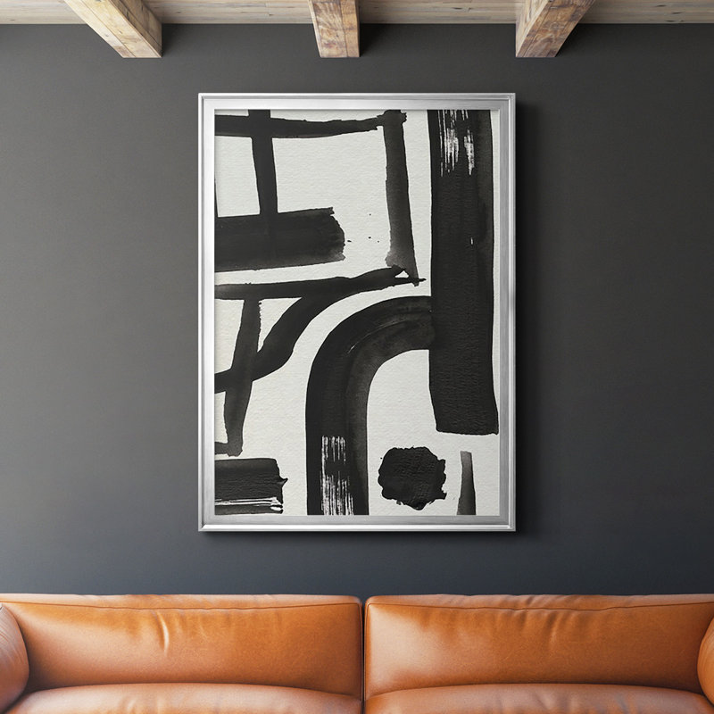 «Inkwell Intersect I», reproduction encadrée de qualité supérieure - prête à être accrochée, Pas de tapis