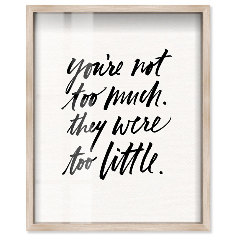 «Right Mesure Shadowbox Print Quotes Art Prints» par Art Remedy, H 46 po x l 37 po, Crème, crème