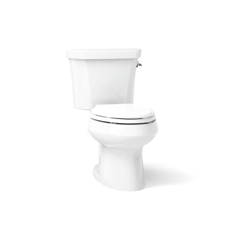 Wellworth™ 1.6 GPF Elongated Two-Piece Toilet (Seat Not Included), White, Right-Hand