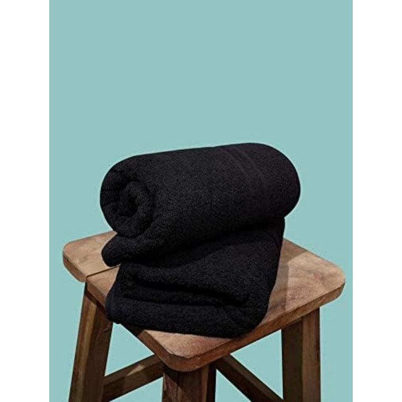 Cotton Bath Towel, Black