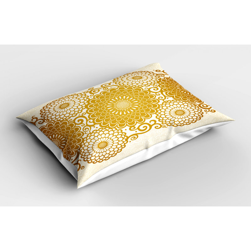 Manly Polyester Floral Sham Set, Queen