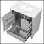 Meuble-lavabo gris de 30 pouces avec lavabo, porte à fermeture en douceur et beaucoup de rangement pour les salles de bain modernes-2064848997
