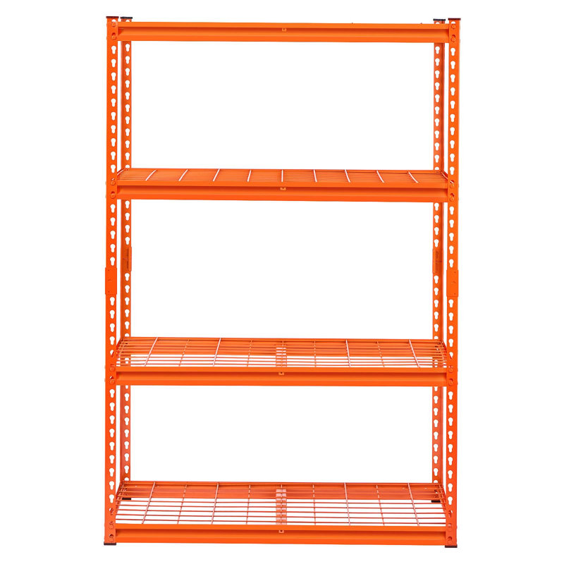 Étagères de rangement Étagères de garage robustes réglables à 4 niveaux 2400 lb, H 60 po x l 40 po x P 20 po, Orange
