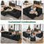 Canapé modulaire en forme de L avec repose-pieds et coussins, siège profond et moderne Modern Minimalist-79399258