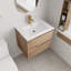 Ensemble de meuble-lavabo mural simple 24 po avec 2 tiroirs et plateau en céramique Vanteen