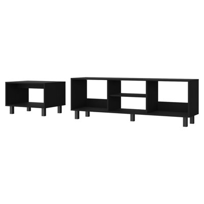 Hoven 2 Piece Living Room Set with TV Rack and Coffee Table  On-Site