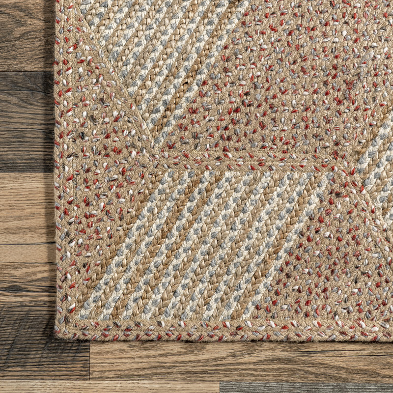 Mitzy Casual Honeycomb Jute Blend Area Rug, Rectangle 4' x 6'