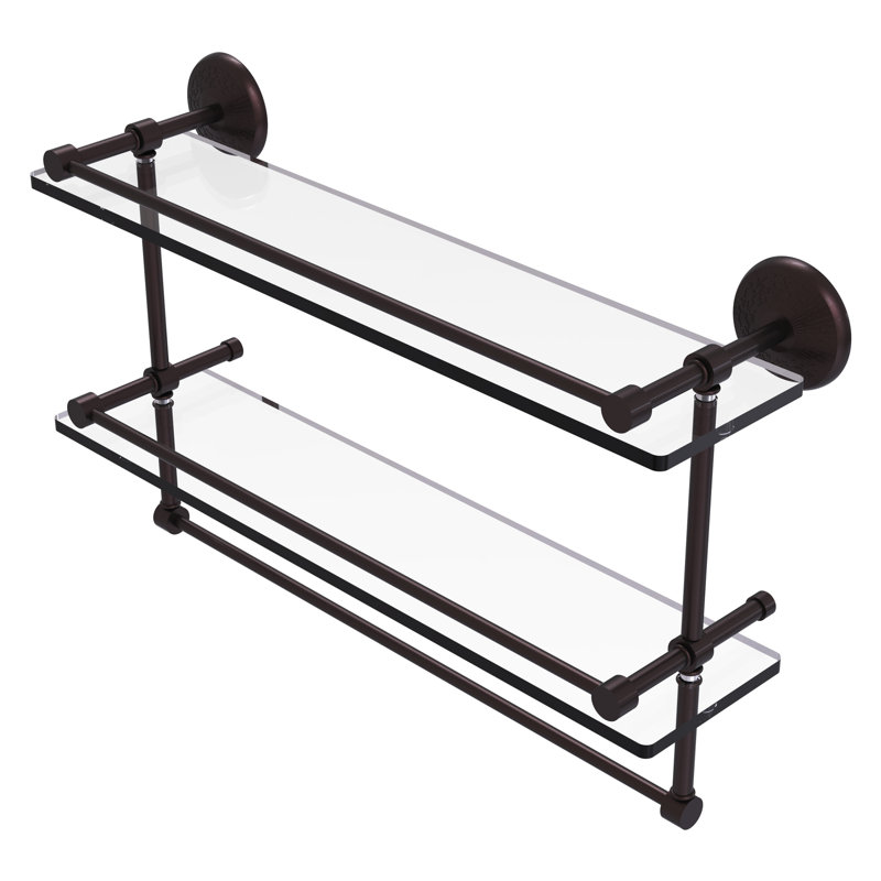 Étagère 2 pièces avec barre à serviettes Tilney, Bronze antique, 22"H x 22"W x 16"D