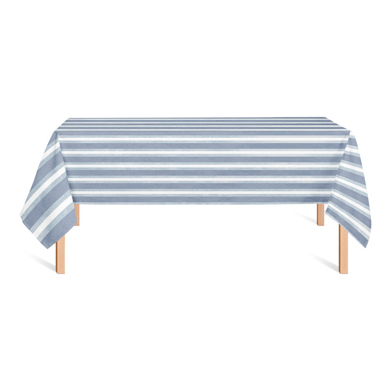 Tyann Striped Cotton Blend Tablecloth