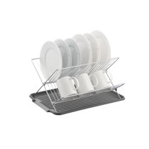 Roll Up Dish Drying Rack Drain Tray SR Sun Rise Finish: Warm Gray, Size: 0.5 H x 15 W x 20.8 D
