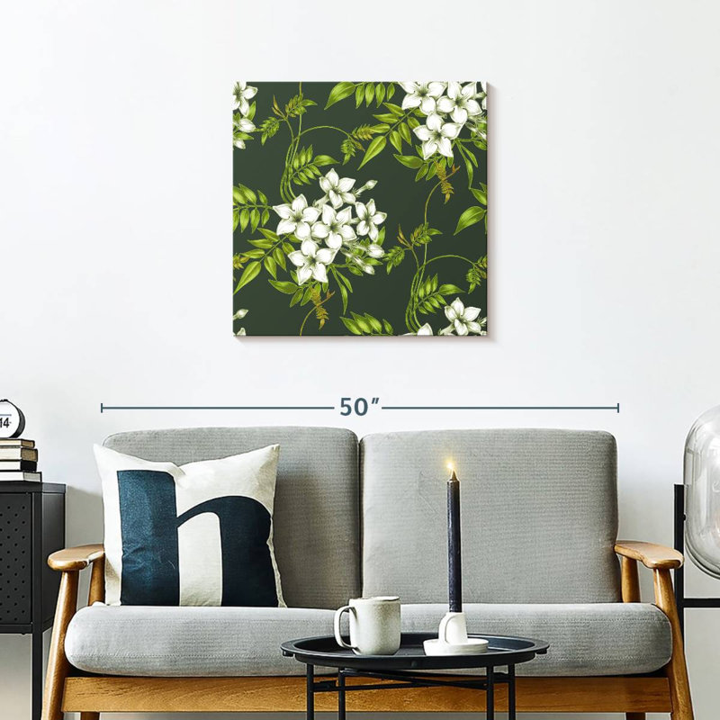 Harnek, jasmin, vignes et fleurs, H 24 po x l 24 po