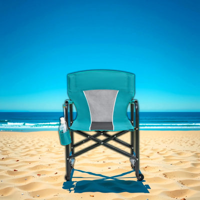 Chaise berçante pliante portative pour l'extérieur