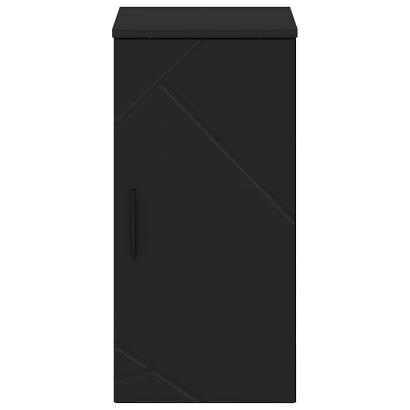 30cm Wall Mounted Bathroom Vanity Base Only, Black