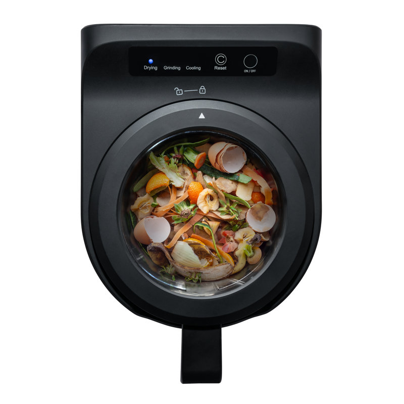 Luma Black Electric Kitchen Composter with Clear-View Lid