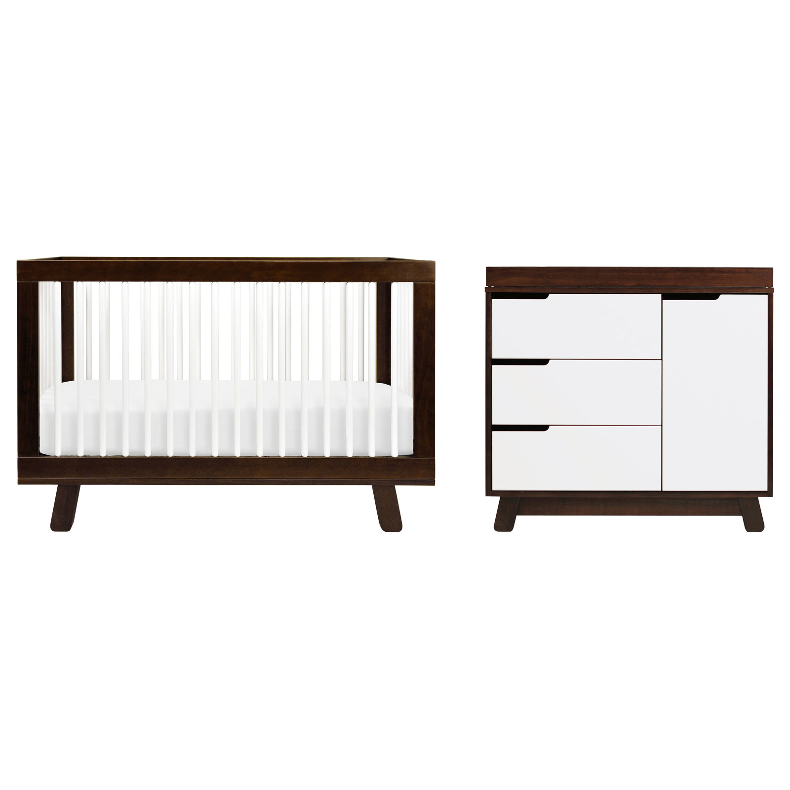 Hudson 2-Piece Nursery Furniture Set, Espresso/White