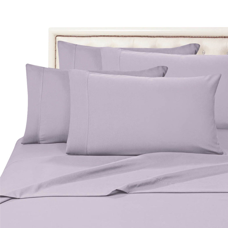 Elegant Comfort Luxurious 1500 Premium Hotel Quality Microfiber Three Line Embroidered Softest Bed Sheet Set, Wrinkle and Fade Resistant