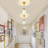 1 - Light Gold Modern Pendant Light with Cylinder Clear Hammered Glass Shade-540492986