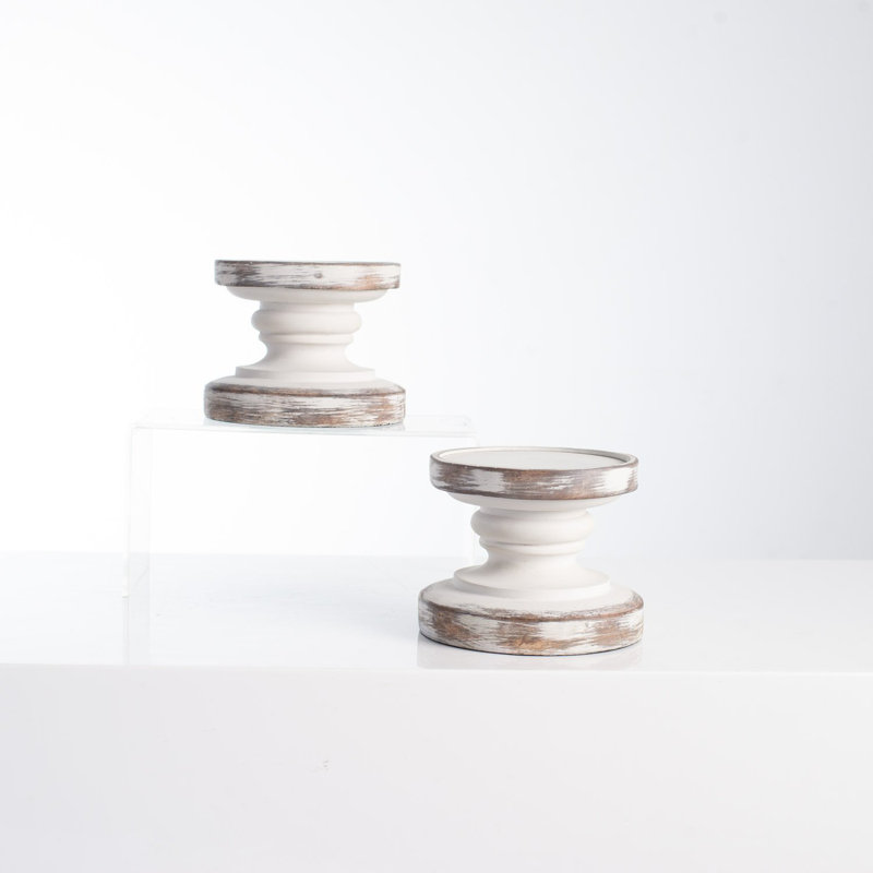 4.5'' H Polyresin Tabletop Candlestick