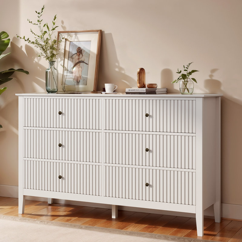 Commode 6 tiroirs Modern White