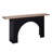 Modern Minimalist Console Table With Black Arch Base And Natural Wood Top,66In Length Console Table
