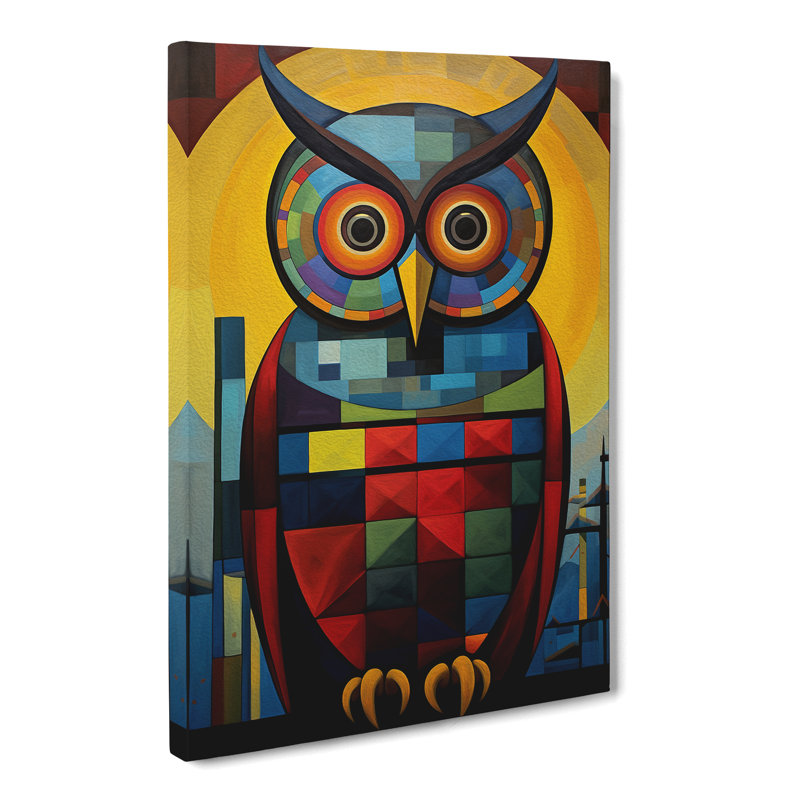 Owl Constructivism - Print, 76cm H x 50cm W x 3cm D