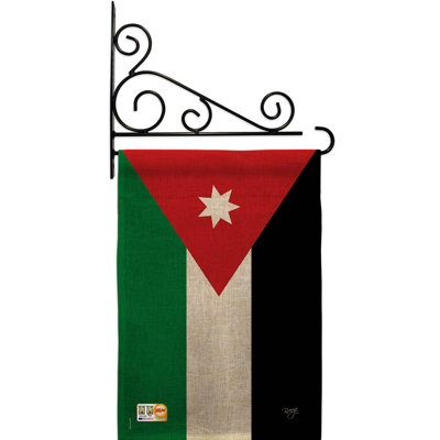 Double Sided 18.5'' H x 13'' W Burlap Flag Set